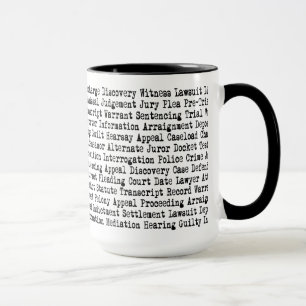 Legal Words Terminology Mug