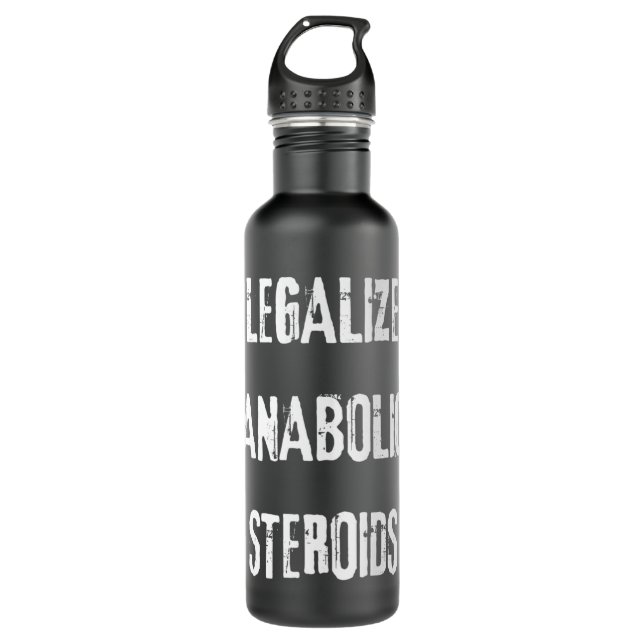 Legalize Anabolic Steroids Funny Steroid Tren Love Stainless Steel Water Bottle (Front)