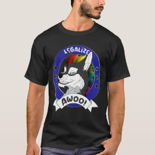 Legalize Awoo Gay Pride Furry Fandom Fursuiting Co T-Shirt