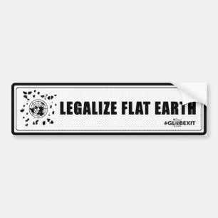 Legalize Flat Earth Bumper Sticker (black)