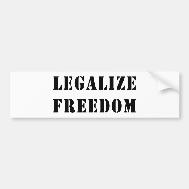 Legalize Freedom Bumper Sticker (Front)