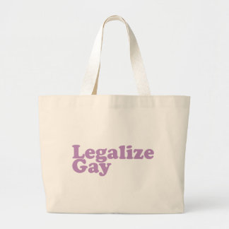 legalize gay lavender large tote bag