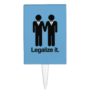 LEGALIZE GAY WEDDINGS CAKE TOPPER