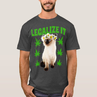 Legalize It Stoned Cat T-Shirt