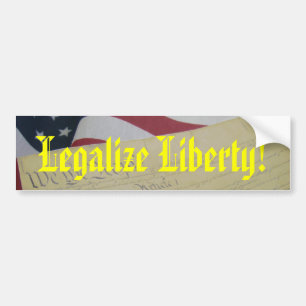 Legalize Liberty Bumper Sticker
