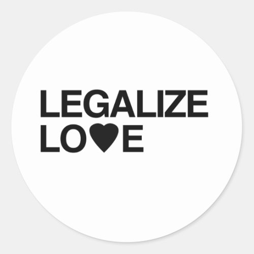 LEGALIZE LOVEpng Classic Round Sticker