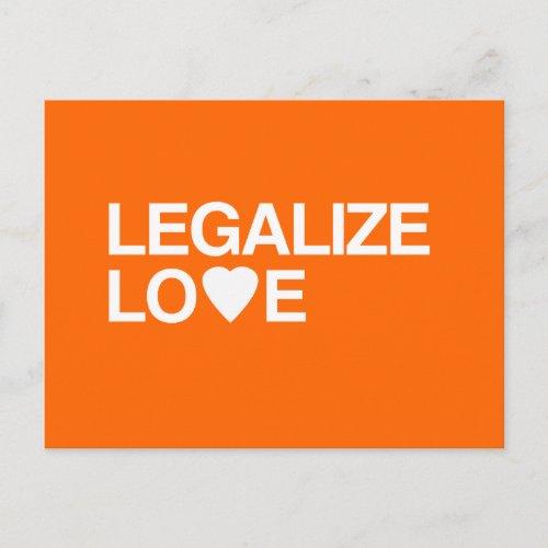 LEGALIZE LOVE POSTCARD
