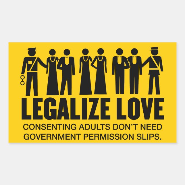 Legalize Love Rectangular Sticker (Front)