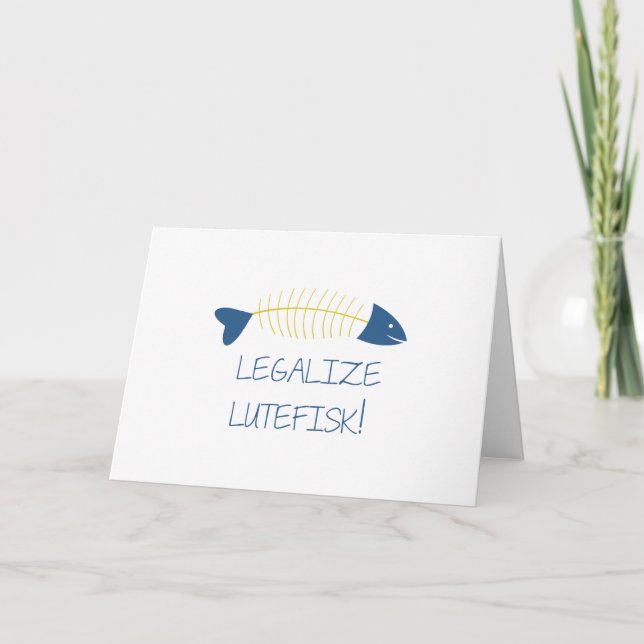 Legalize Lutefisk Fish Card (Front)
