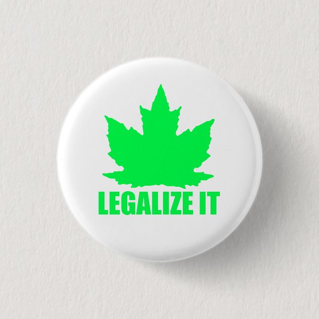 Legalize Maple Pinback Button (Front)