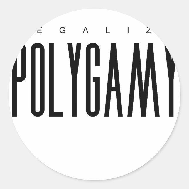 Legalize Polygamy Classic Round Sticker (Front)