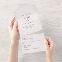 legant Blush Peony Floral All In One Wedding Invit