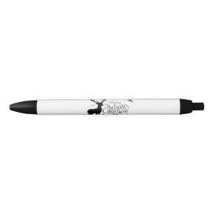 legant Christmas Reindeer Art with Holiday Wishes Pen