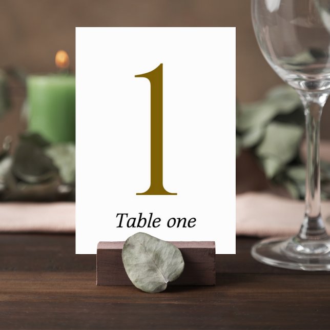 legant Gold Minimalist Wedding Table Number Sign (Creator Uploaded)