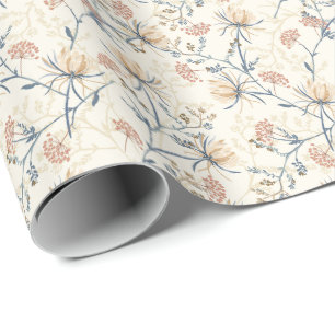 legant Oriental Bloom – Vintage Floral Pattern Wrapping Paper