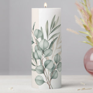 legant Watercolor Eucalyptus Wedding Candle – Pers