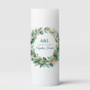 legant Watercolor Eucalyptus Wedding Candle – Pers