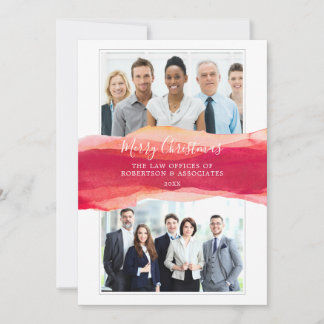 legant Watercolor Merry Christmas Corporate Announcement