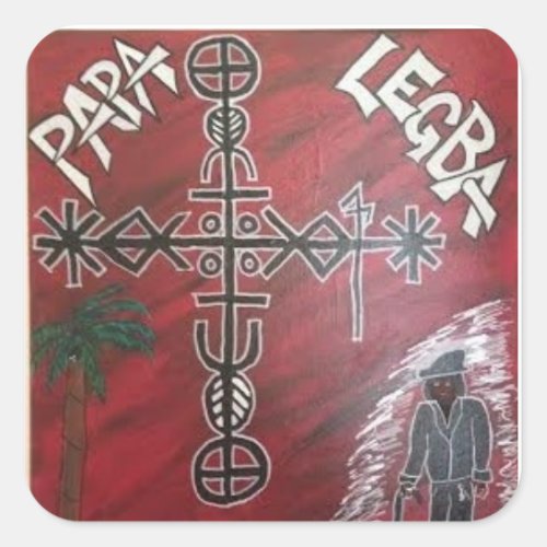 legba veve voodoo stickers