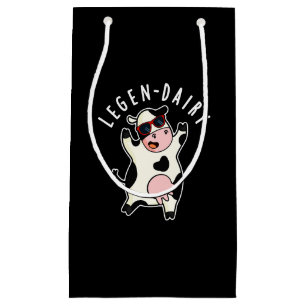 Legen-dairy Funny Cow Pun Dark BG Small Gift Bag