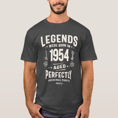 Legend 1954 69th Birthday Gifts 69 Years Old T_Shirt