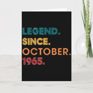 Legend 1965 60th Birthday For Men Women 60 Year Ol Card
