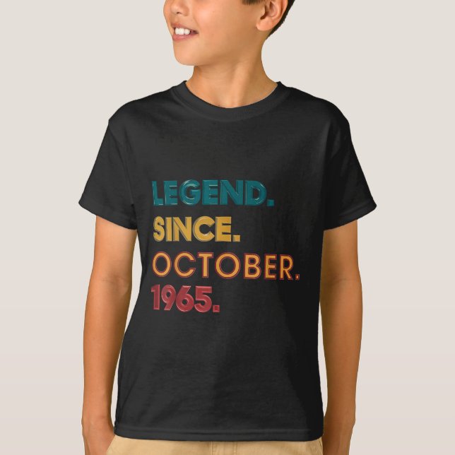 Legend 1965 60th Birthday For Men Women 60 Year Ol T-Shirt (Front)