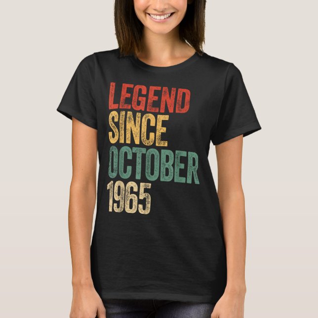Legend 1965 60th Birthday For Men Women 60 Years O T-Shirt (Front)