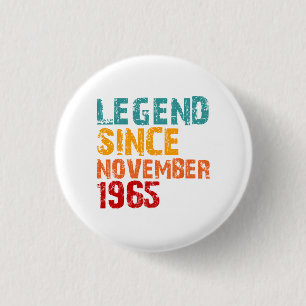 Legend 1965 60th Birthday Gifts for Men Women 60 Y Button