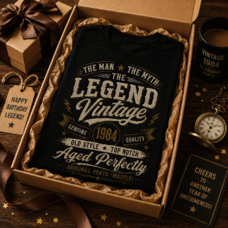 Legend 1984 Aged Perfectly Retro 42nd Birthday T-Shirt
