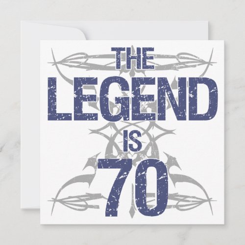 Legend 70th Birthday Card