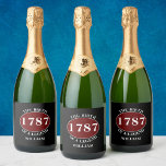 Legend Add Name And Year Black Birthday Sparkling Wine Label<br><div class="desc">Toast your special occasion with a unique, personalized sparkling wine bottle labels. Crafted with a striking black and red design, these 'Legend' labels can be customized with your own name and year. Whether you’re celebrating a birthday, anniversary, or other milestone, these personalized sparkling wine labels will make a lasting memento...</div>