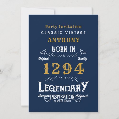 Legend Birthday Invitation