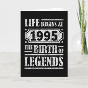Legend Born in 1995 Retro Vintage Birthday Gift Card