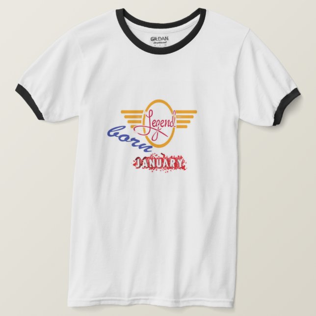 Legend born in January 🤟 T-Shirt (Design Front)
