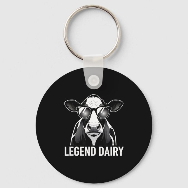 Legend Dairy, Cool Cow With Sungles  Keychain (Front)