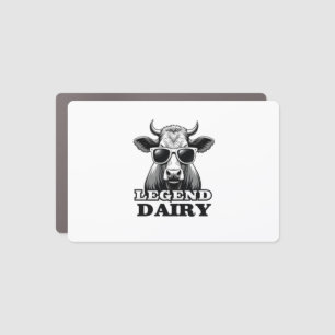 Legend Dairy Funny Farmer Cow Farmer Pun Graphic T Car Magnet