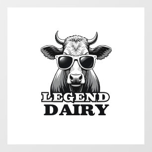 Legend Dairy Funny Farmer Cow Farmer Pun Graphic T Floor Decals