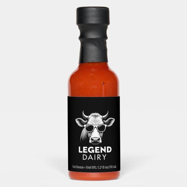 Legend Dairy Funny Farmer Cow Farmer Pun Graphic T Hot Sauces (Front)