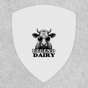 Legend Dairy Funny Farmer Cow Farmer Pun Graphic T Patch