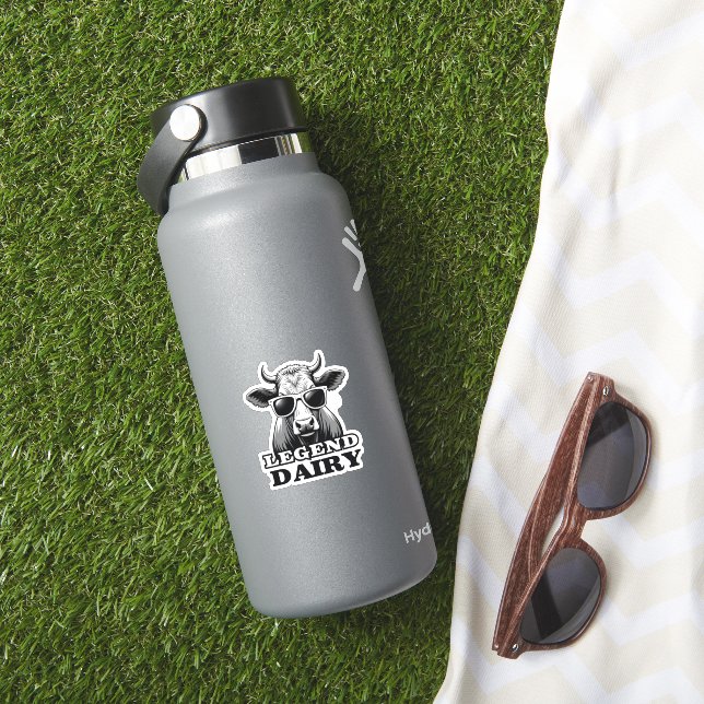 Legend Dairy Funny Farmer Cow Farmer Pun Graphic T Sticker (HydroFlask Insitu)
