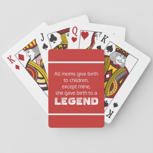 Legend Funny Saying Typography Playing Cards