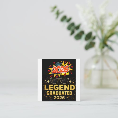 Legend Graduated 2026 Funny Graduation Design |pos Enclosure Card