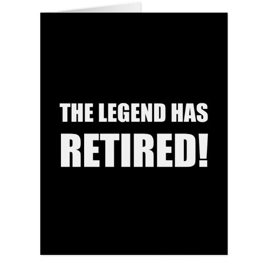 Legend Has Retired (Front)