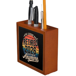 Legend Has Retired 2026 Not My Problem Anymore Desk Organizer