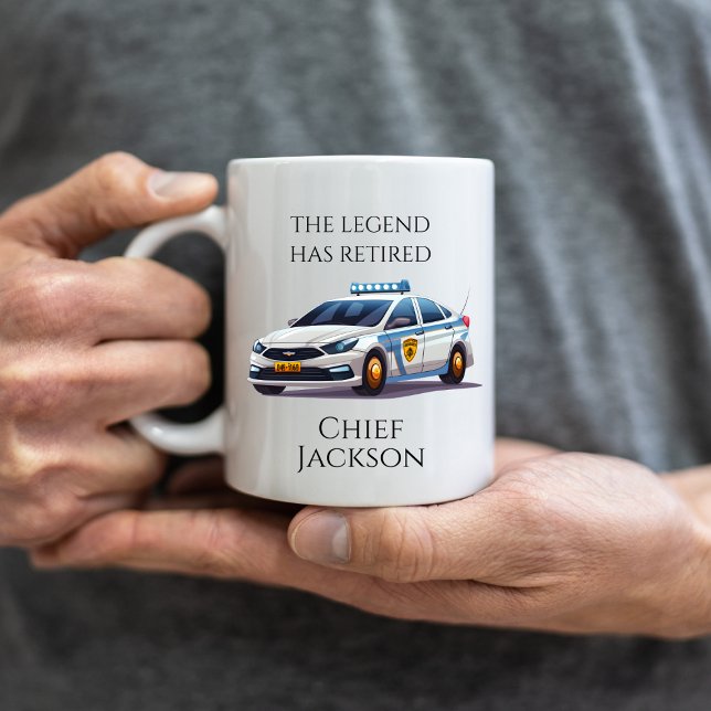 Legend has Retired Police Personalized Coffee Mug (Creator Uploaded)