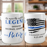 Legend Has Retired Thin Blue Line Personalized