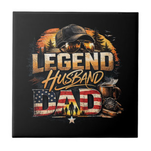 Legend Husband Dad Ceramic Tile