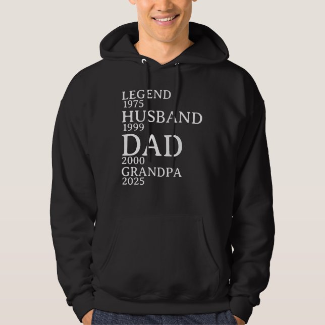 Legend Husband Dad Grandpa Customized Years Hoodie (Front)