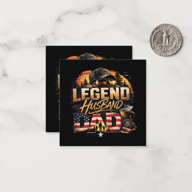 Legend Husband Dad Note Card (Front/Back In Situ)